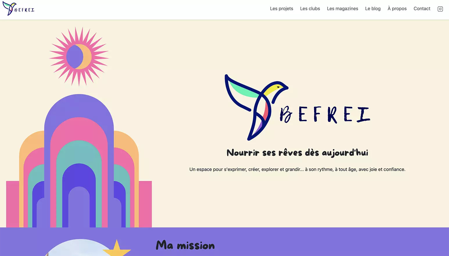 Aperçu du site BeFrei