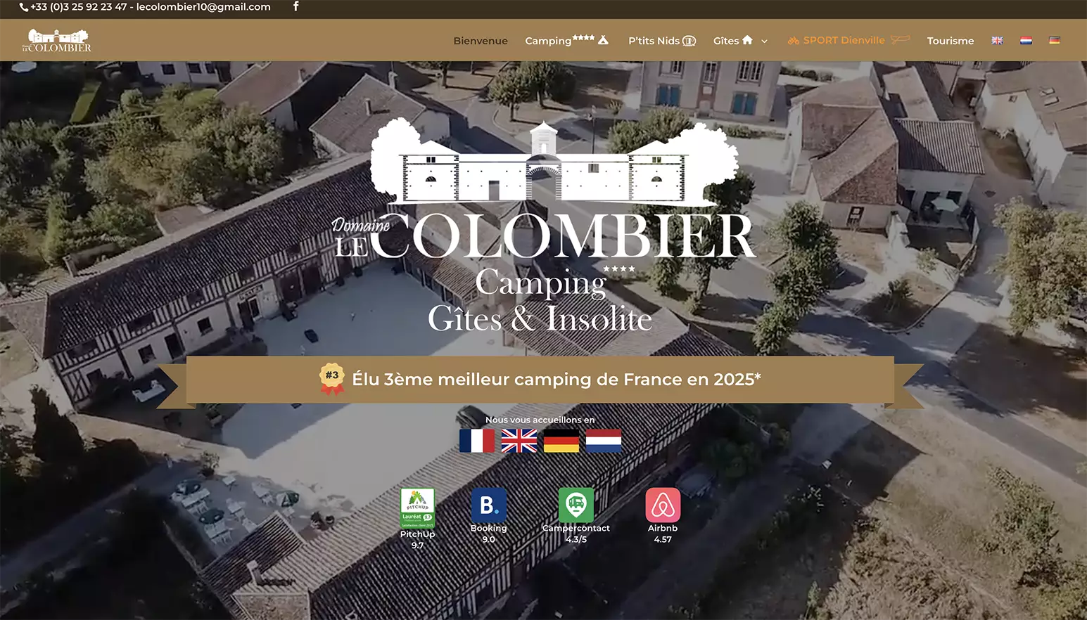 Aperçu du site Domaine Le Colombier