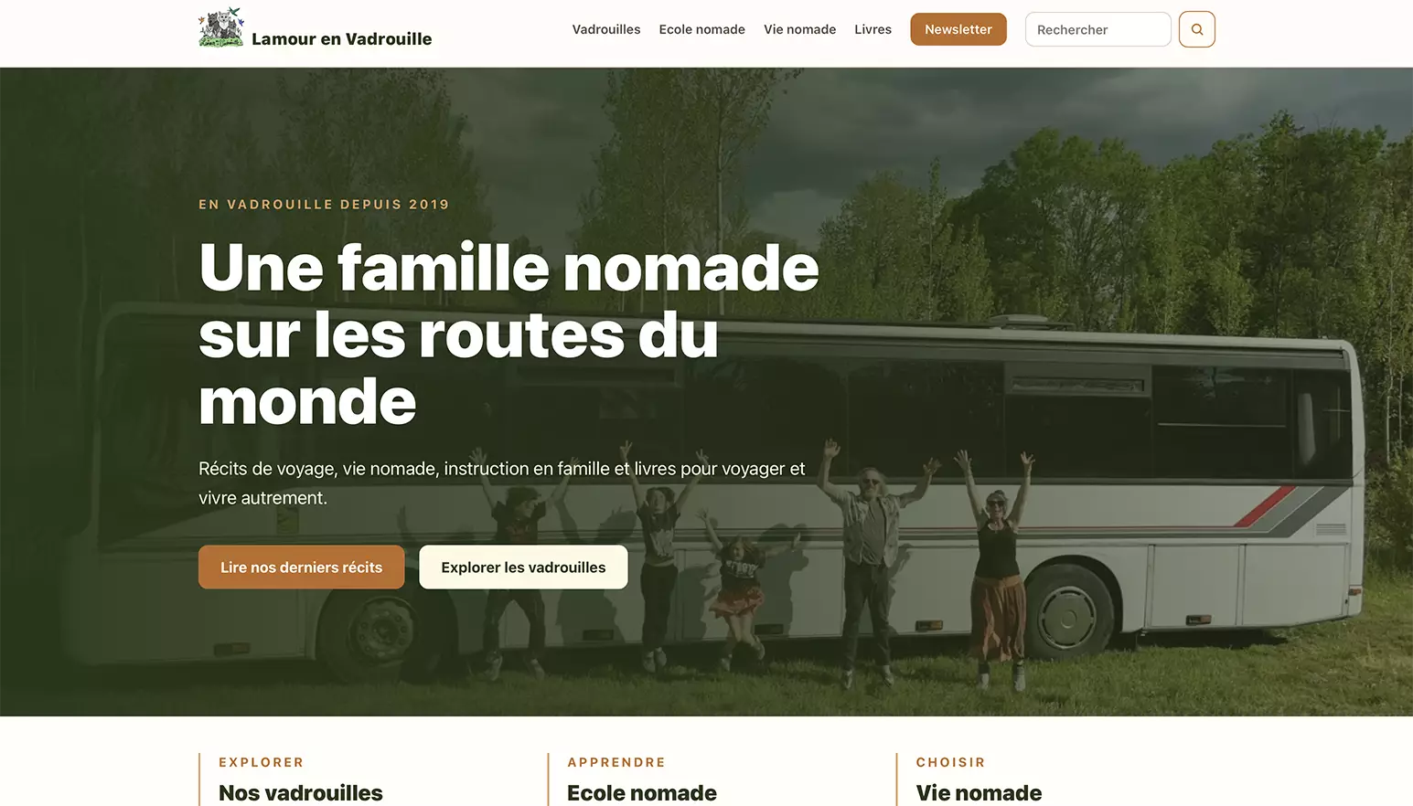 Aperçu du site Lamour en Vadrouille